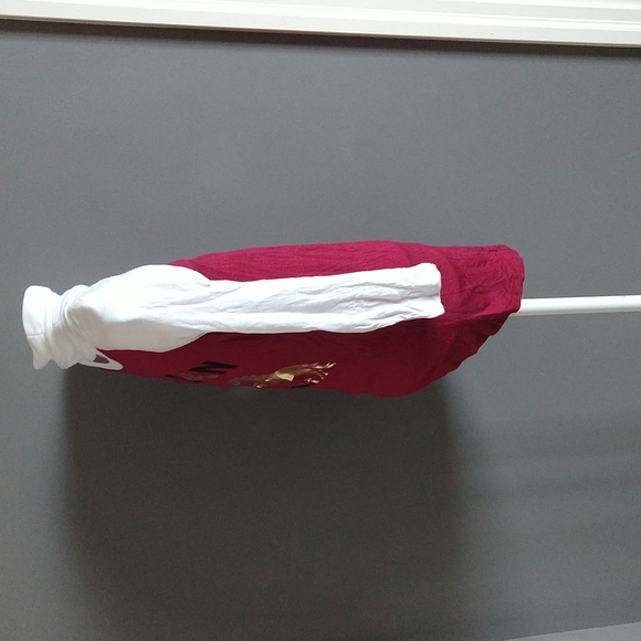 3/4 length sleeve, Girls Tee "Unicorn Off Duty" White and maroon. - Picture 4 of 4